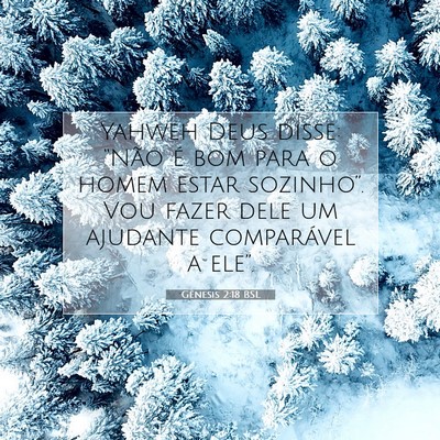 Gênesis 2:18 BSL Imagem do Versículo Bíblico