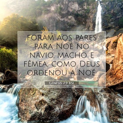 Gênesis 7:9 Versículo Bíblico Explicado
