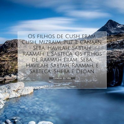 Gênesis 10:7 Versículo Bíblico Explicado