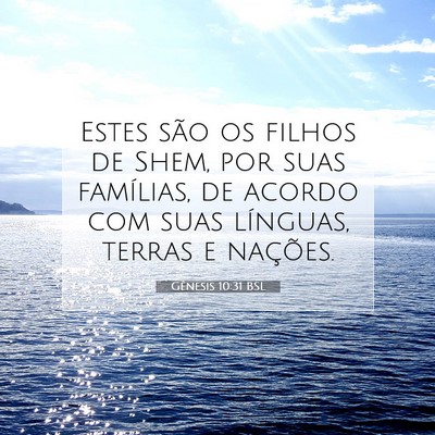 Gênesis 10:31 Versículo Bíblico Explicado