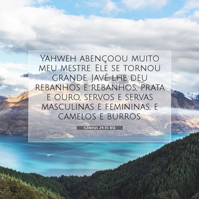 Gênesis 24:35 BSL Imagem do Versículo Bíblico