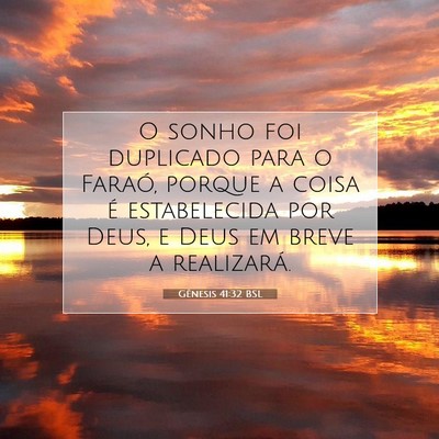 Gênesis 41:32 BSL Imagem do Versículo Bíblico
