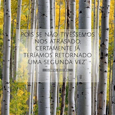 Gênesis 43:10 Versículo Bíblico Explicado