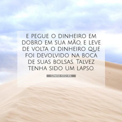Gênesis 43:12 Versículo Bíblico Explicado