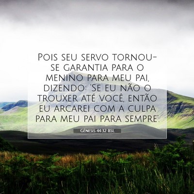 Gênesis 44:32 Versículo Bíblico Explicado