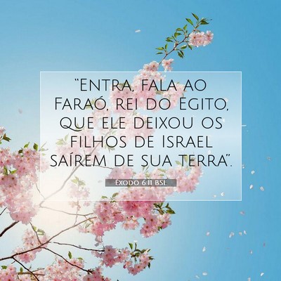 Êxodo 6:11 Versículo Bíblico Explicado