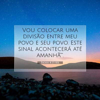 Êxodo 8:23 BSL Imagem do Versículo Bíblico