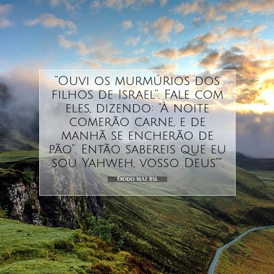 Êxodo 16:12 BSL Imagem do Versículo Bíblico