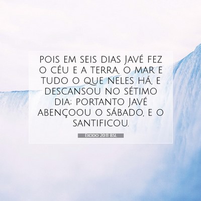 Êxodo 20:11 BSL Imagem do Versículo Bíblico