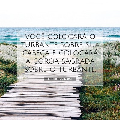 Êxodo 29:6 BSL Imagem do Versículo Bíblico