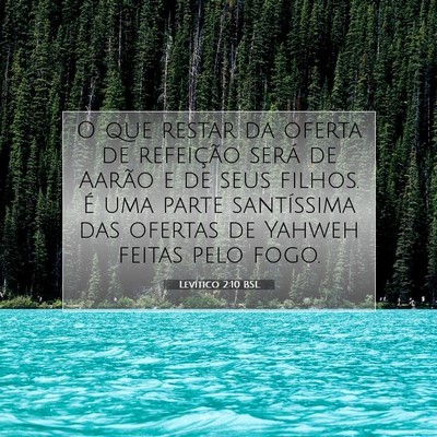 Levítico 2:10 Versículo Bíblico Explicado