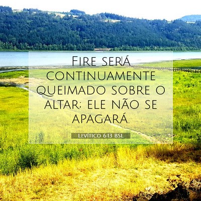 Levítico 6:13 BSL Imagem do Versículo Bíblico
