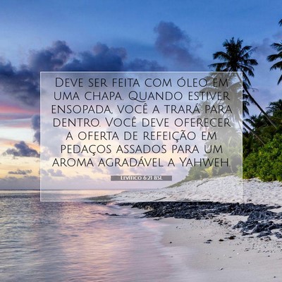 Levítico 6:21 BSL Imagem do Versículo Bíblico