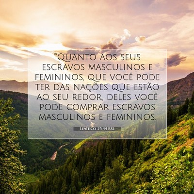 Levítico 25:44 Versículo Bíblico Explicado