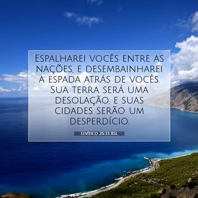 Levítico 26:33 BSL Imagem do Versículo Bíblico