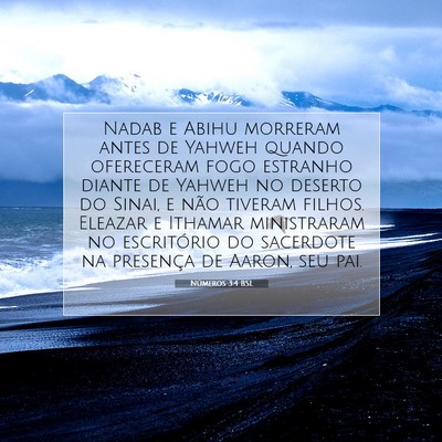 Números 3:4 Versículo Bíblico Explicado