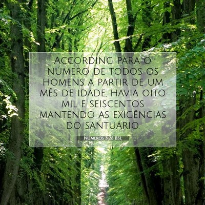 Números 3:28 Versículo Bíblico Explicado