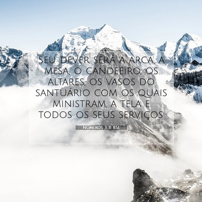 Números 3:31 Versículo Bíblico Explicado