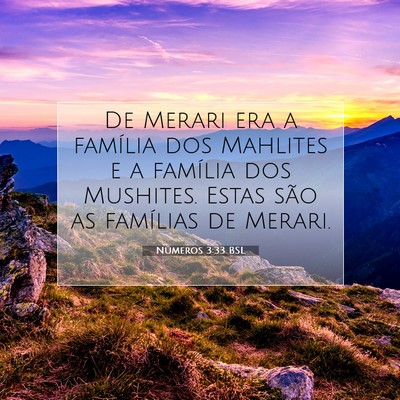 Números 3:33 Versículo Bíblico Explicado