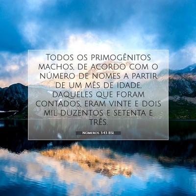 Números 3:43 Versículo Bíblico Explicado