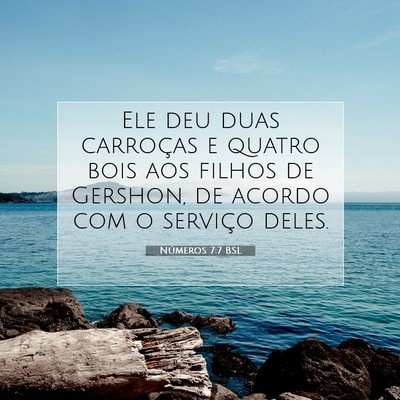 Números 7:7 Versículo Bíblico Explicado
