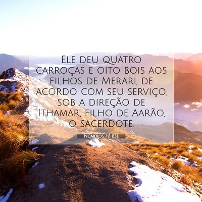 Números 7:8 Versículo Bíblico Explicado