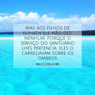 Números 7:9 Versículo Bíblico Explicado