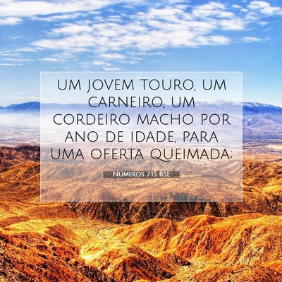 Números 7:15 Versículo Bíblico Explicado