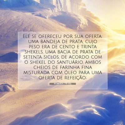 Números 7:19 Versículo Bíblico Explicado