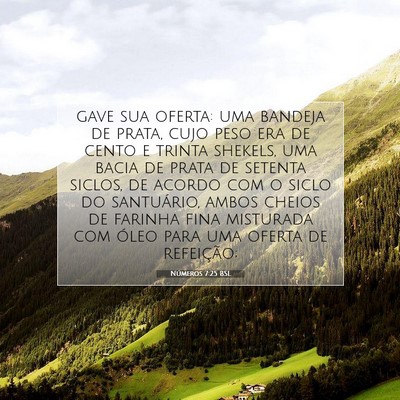 Números 7:25 Versículo Bíblico Explicado