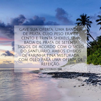 Números 7:55 Versículo Bíblico Explicado