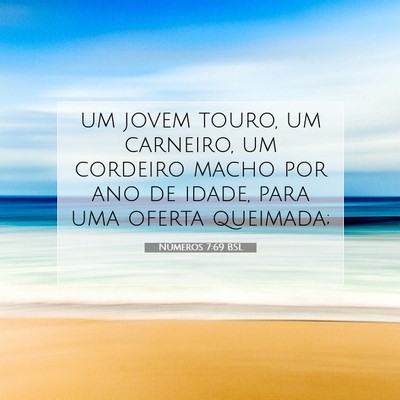 Números 7:69 Versículo Bíblico Explicado