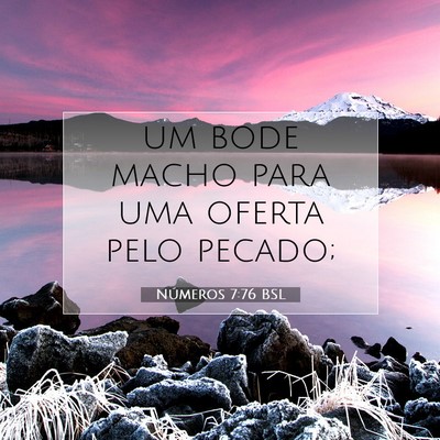 Números 7:76 Versículo Bíblico Explicado