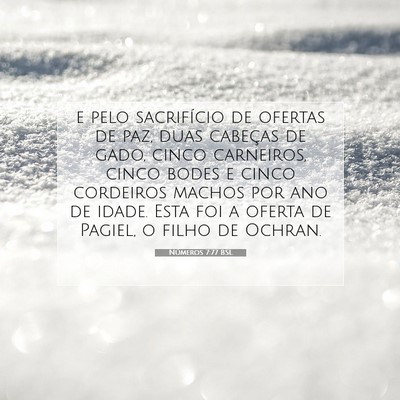 Números 7:77 Versículo Bíblico Explicado