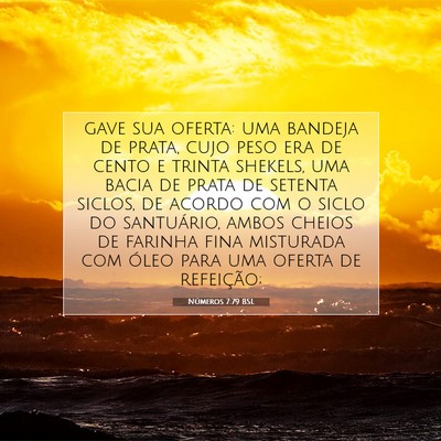 Números 7:79 Versículo Bíblico Explicado