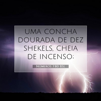 Números 7:80 Versículo Bíblico Explicado