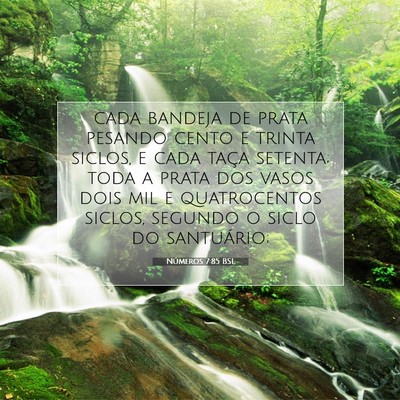 Números 7:85 Versículo Bíblico Explicado