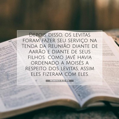 Números 8:22 Versículo Bíblico Explicado