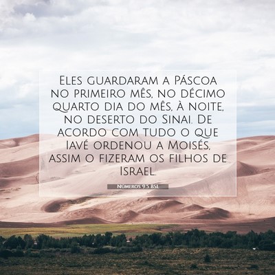 Números 9:5 Versículo Bíblico Explicado