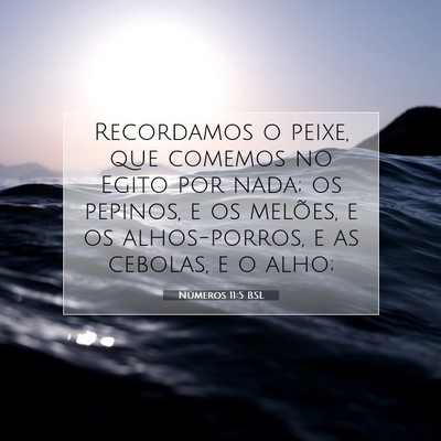 Números 11:5 Versículo Bíblico Explicado