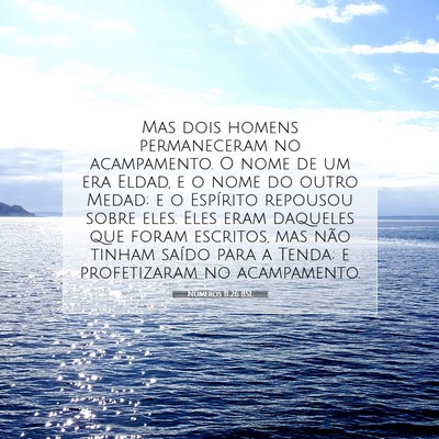 Números 11:26 Versículo Bíblico Explicado