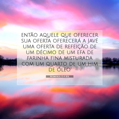 Números 15:4 Versículo Bíblico Explicado