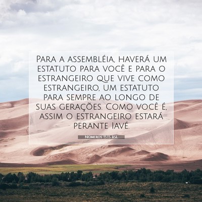 Números 15:15 Versículo Bíblico Explicado