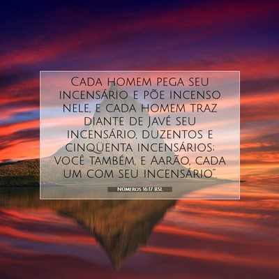 Números 16:17 Versículo Bíblico Explicado