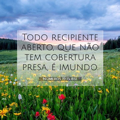 Números 19:15 Versículo Bíblico Explicado