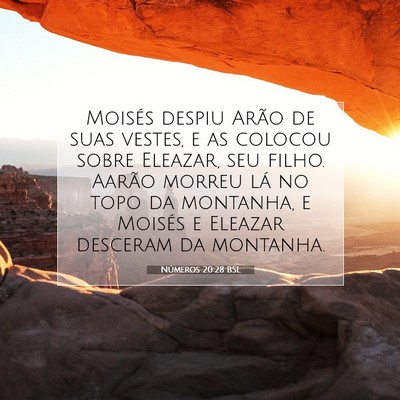 Números 20:28 Versículo Bíblico Explicado