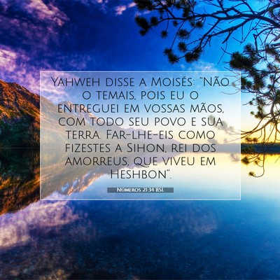 Números 21:34 Versículo Bíblico Explicado