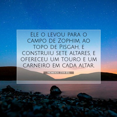 Números 23:14 Versículo Bíblico Explicado