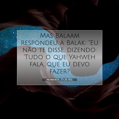 Números 23:26 Versículo Bíblico Explicado
