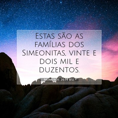 Números 26:14 Versículo Bíblico Explicado